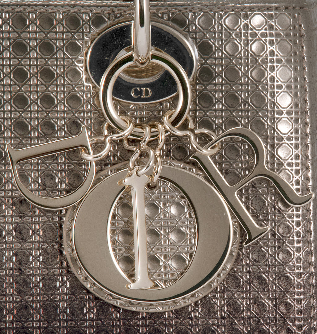 Lady Dior Gold Ebony Graded Metallic Bag