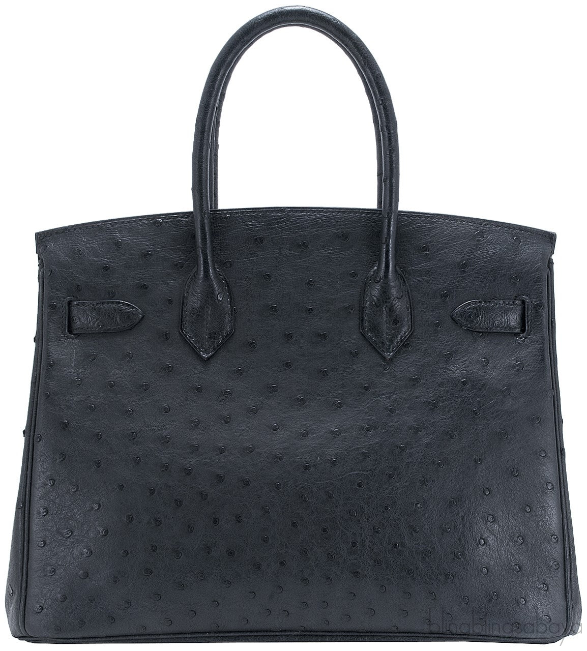 Birkin 30 Black Ostrich PHW