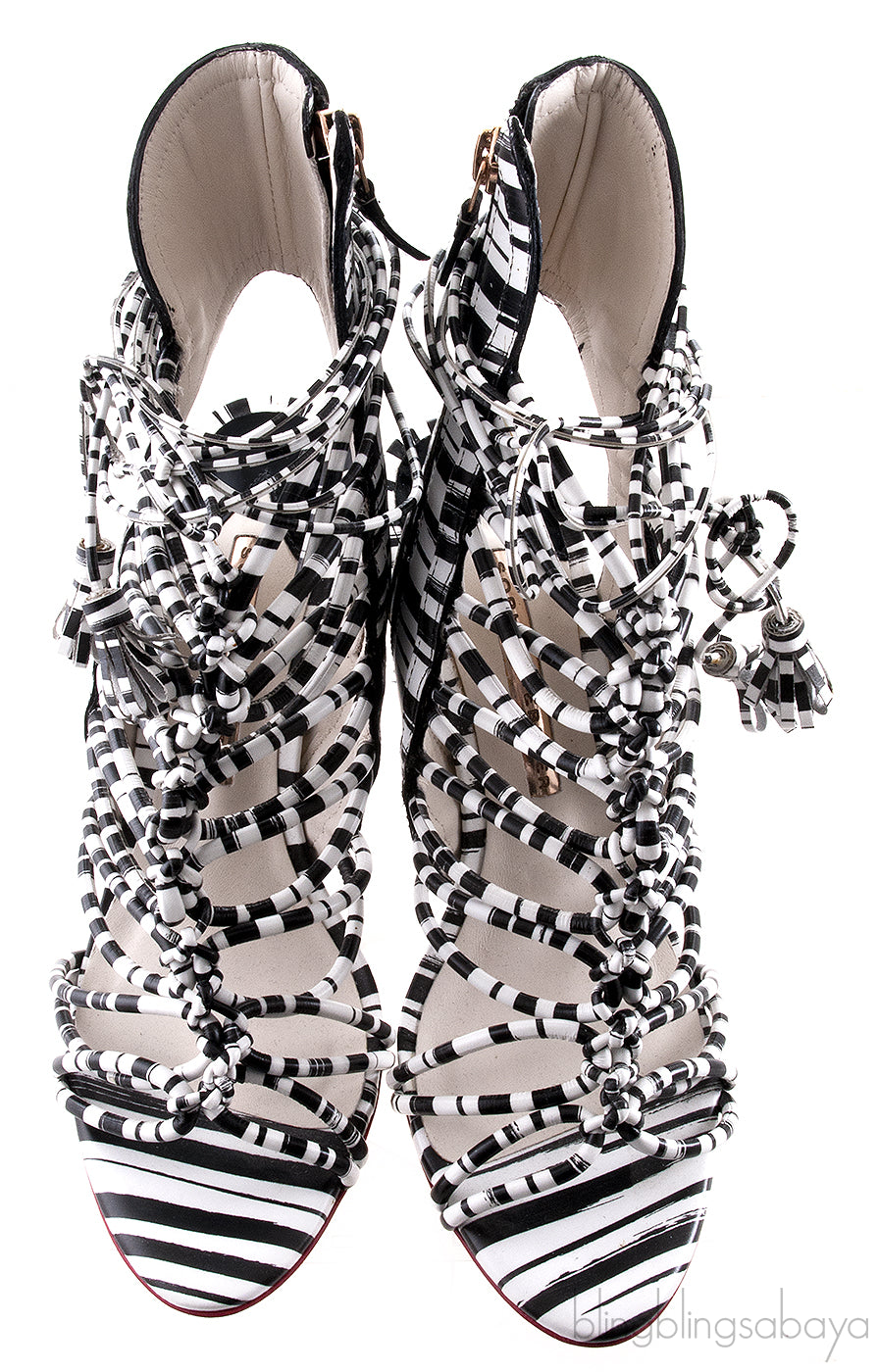 Lacey Striped Heels
