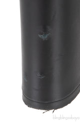 Hermes Black Leather and Fur Ankle Boots