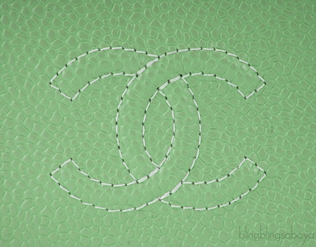 Mint Green Caviar Card Holder