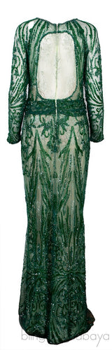 Emerald Green Bead Embellished Gown