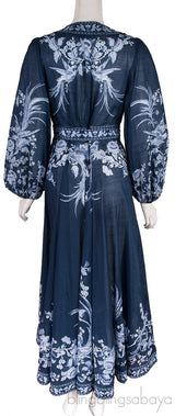 Aliane Floral Print Cotton Wrap Dress
