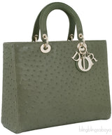 Lady Dior Olive Green Ostrich