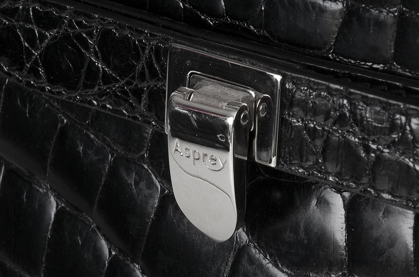 Black Crocodile Darcy Tote