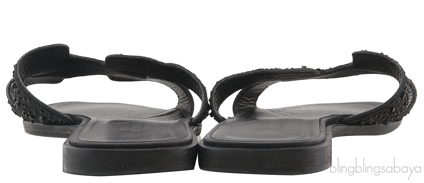 Black Oran Strass Sandals