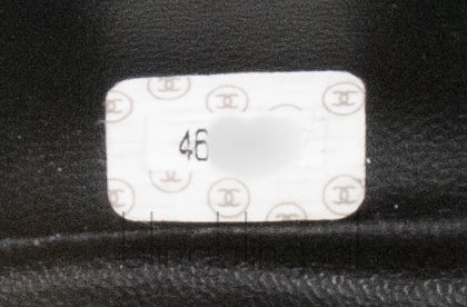 Chanel Vintage CC Black Caviar Mini Makeup Bag