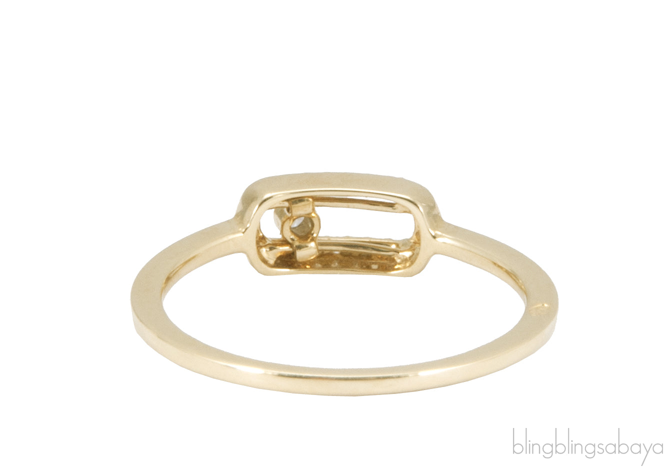 Yellow Gold Slide Diamond Ring