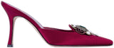 Red Eufra Mid Heel Sandals
