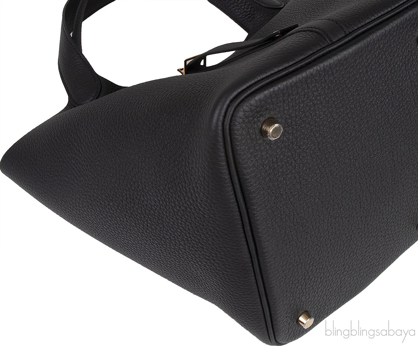 Picotin Lock 22 Black Taurillon Clemence GHW