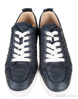 Christian Louboutin Black Python Low-cut Sneakers
