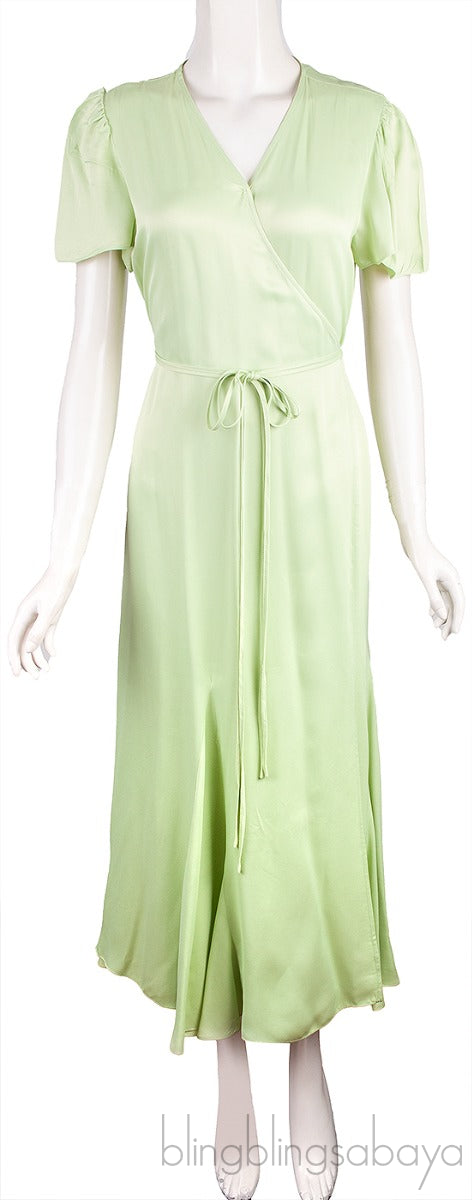 Apple Green Wrap Dress
