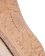 Beige Suede Fur Trim Flat Boots