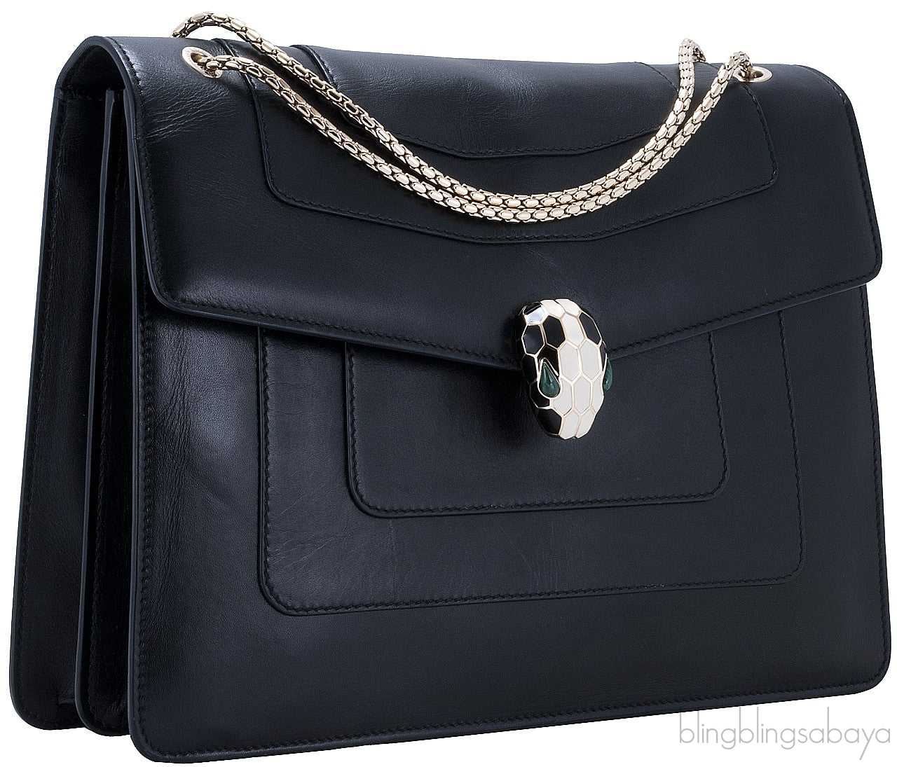 Serpenti Black Shoulder Bag