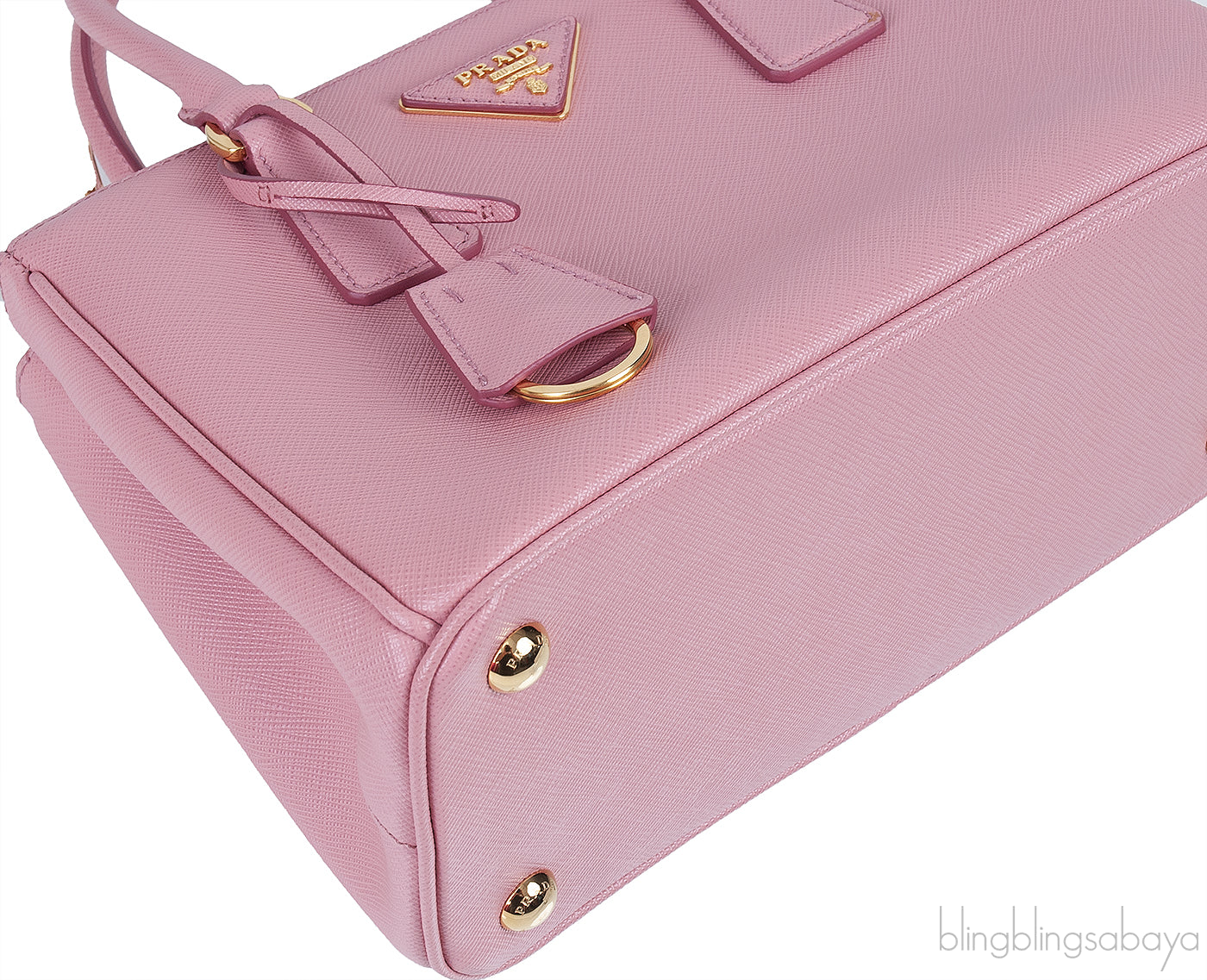 Pink Petal Galleria Saffiano Small Leather Bag