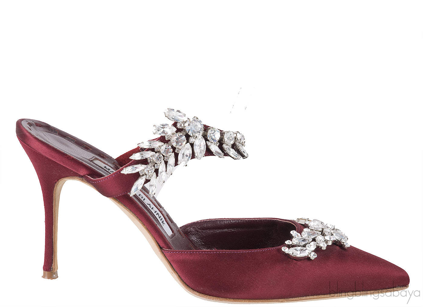 Burgundy Lurum 90 Satin Pump