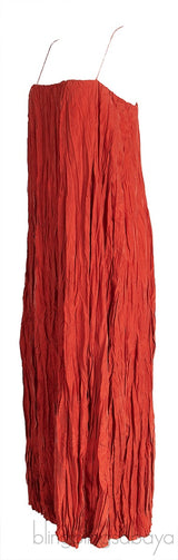 Crinkled Silk-Habotai Maxi Dress