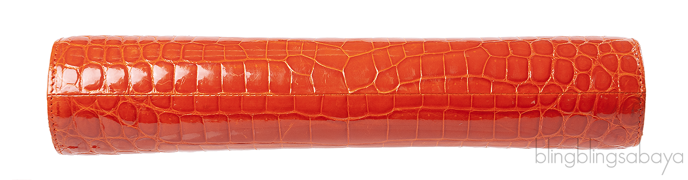 KWANPEN KP Homage Orange Trace Crocodile Long Clutch