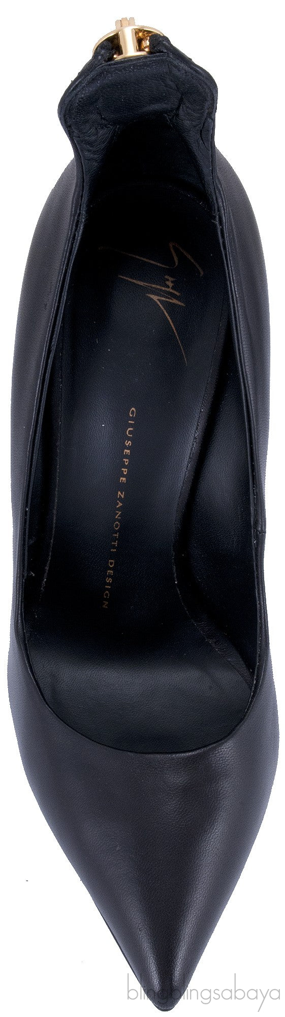 Black Ester Zipper Pumps