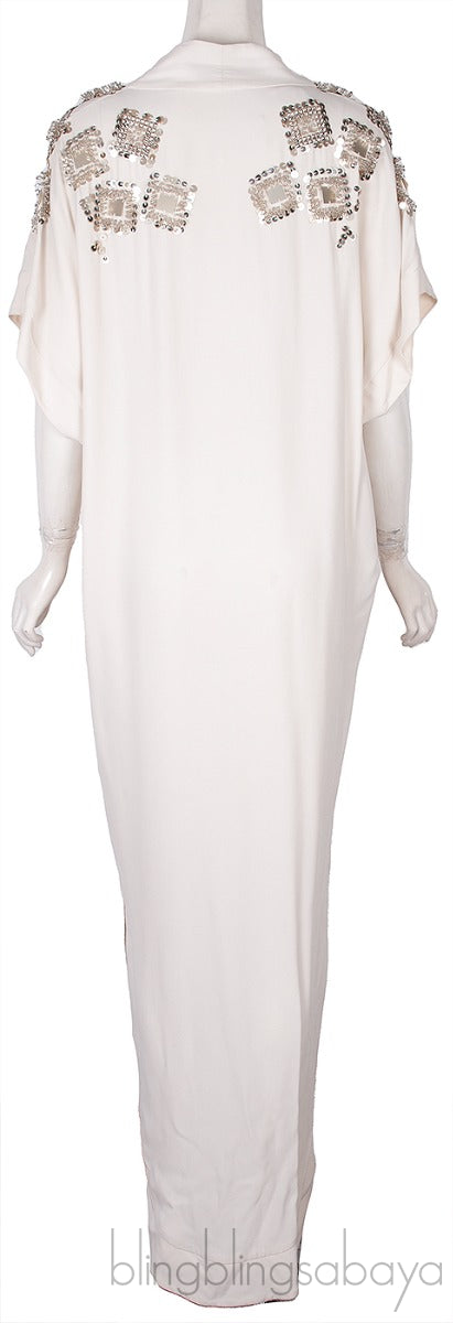 Off-white Sequin & Bead Emb. Dress