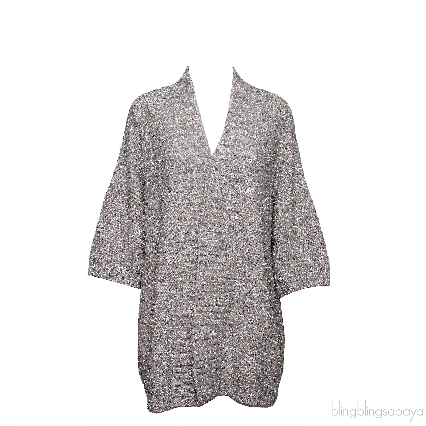 Amina Rubinacci Sequin Metallic Cardigan