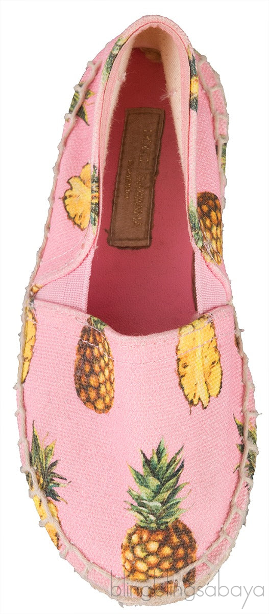 Pineapple Print Kids Espadrille