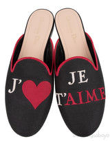 Dior Je T\'aime Canvas Mules Black