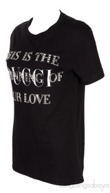Black Crystal Embellished T-shirt