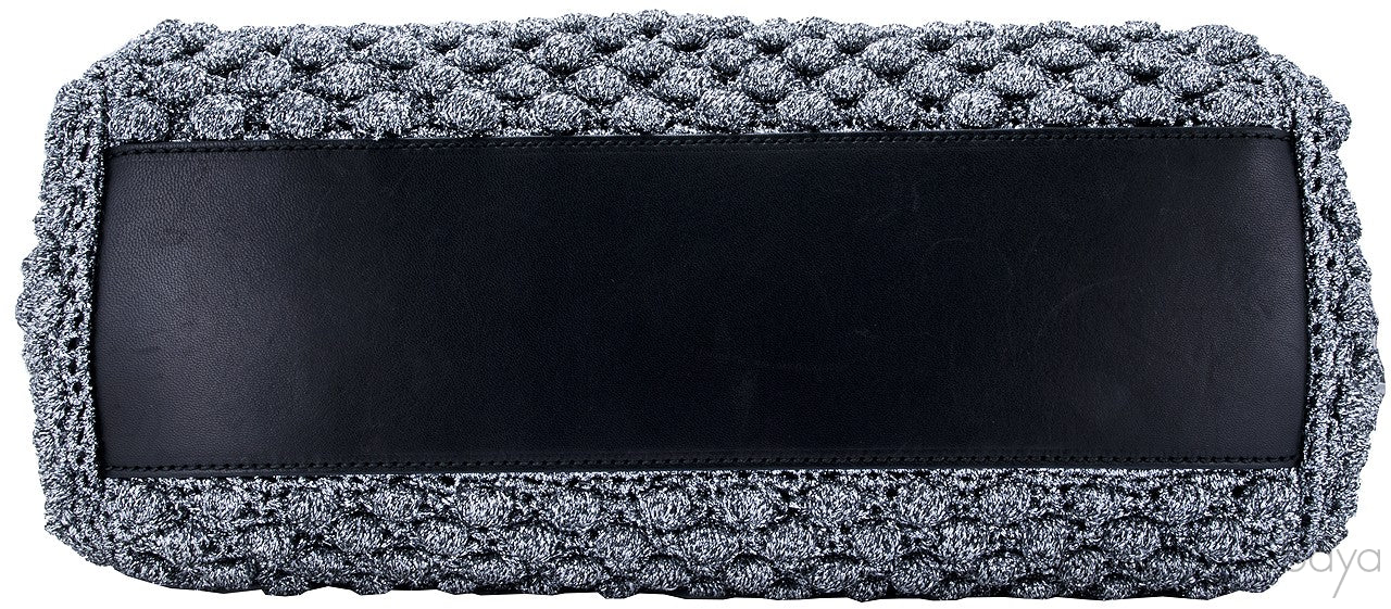 Miss Sicily Metallic Crochet Flap Bag