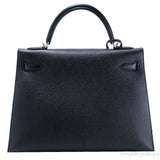 Kelly 32 Black Sellier Epsom