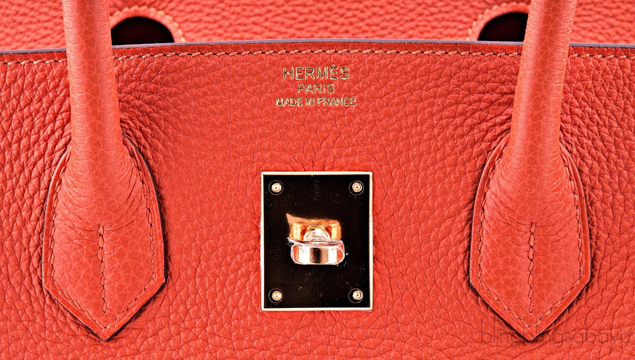 Birkin 35 Orange Taurillon Clem.