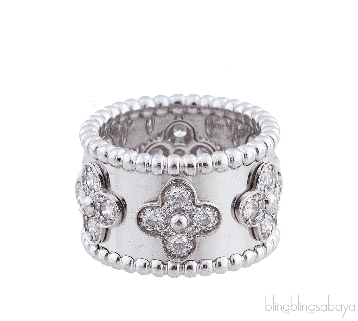Perlée Clover Diamond Ring