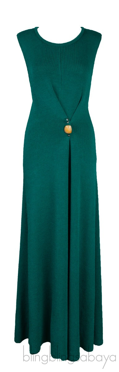 Embellished Twist-back Knitted Maxi Dress
