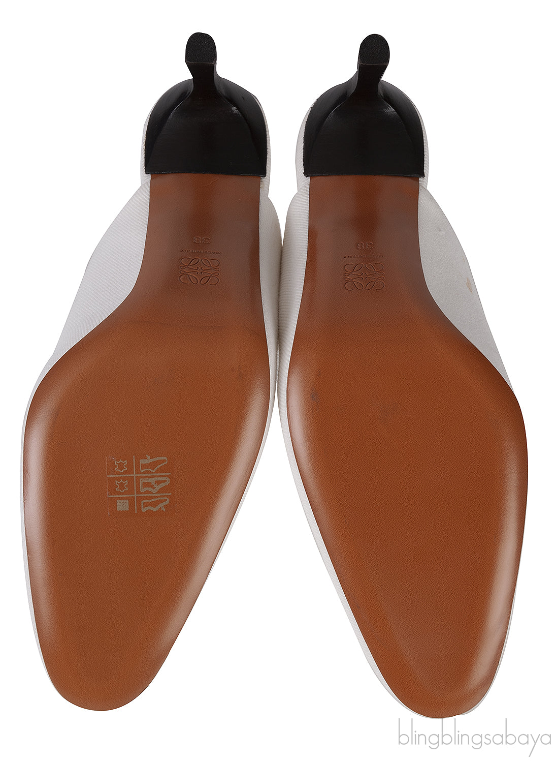 Loewe White Ripped Denim Mules