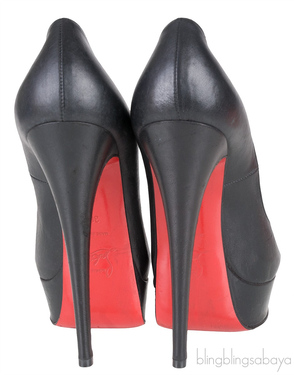 Black Matte Peep Toe Pump