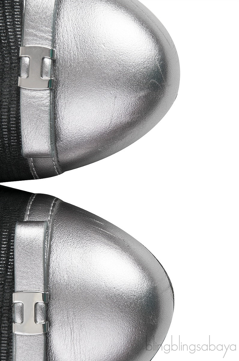 Silver Cap Toe Ballet Flat