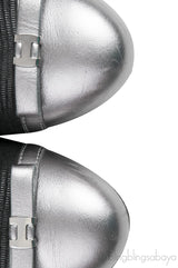 Silver Cap Toe Ballet Flat