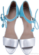 Bi-color Ghillies Leather Sandals