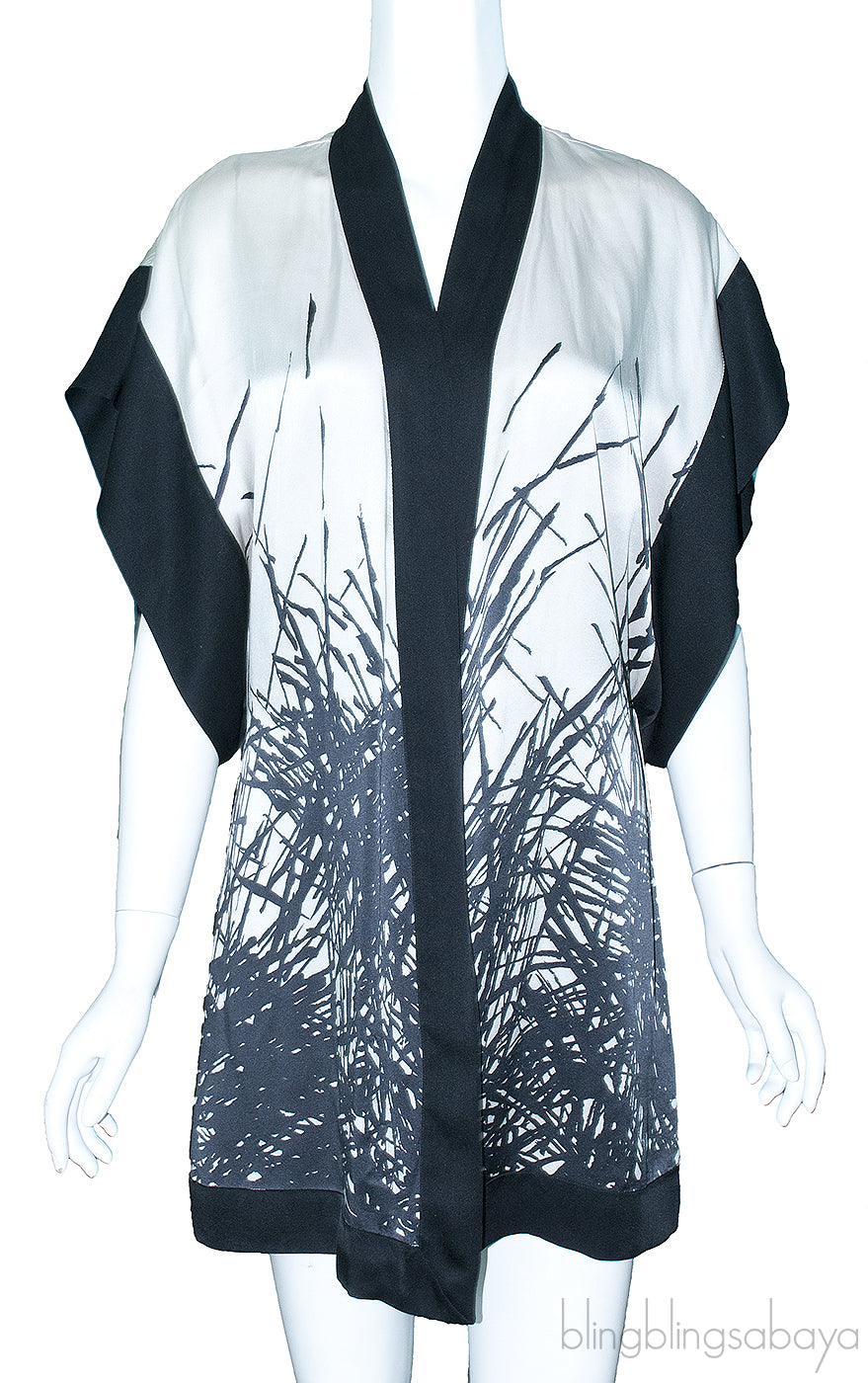 Printed Silk Short Cover-up