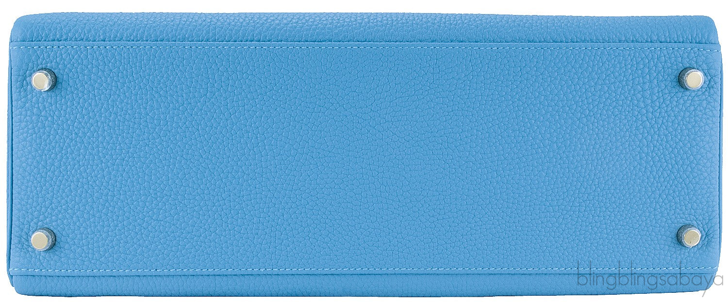 Kelly 35 Blue Turquoise Togo GHW