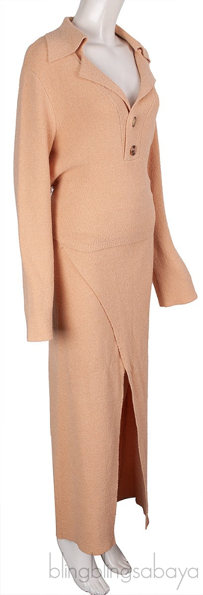 Rosalie Open Back Top and Wrap Effect Midi Skirt