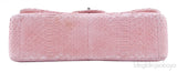 Classic Jumbo Pink Python Flap Bag