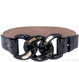 Black Patent Lucite Chain Belt*