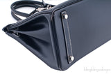 Birkin 30 Black Box Beige Stitching