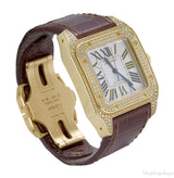 Santos 100 Gold Diamond Watch