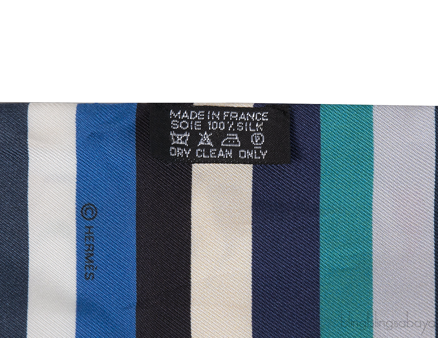 Hermes Les Baigneuses Printed Silk Twilly