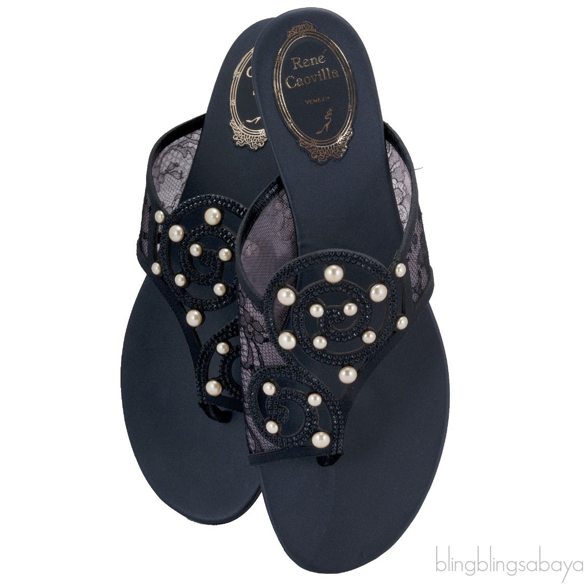 Ruby Black Lace Sandals