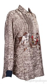 Wood & Animal Printed Long Sleeve Shirt
