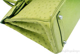Birkin 30 Ostrich Vert Anis