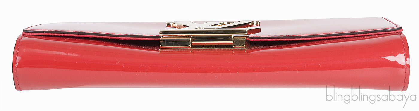 Louise Red Patent Clutch